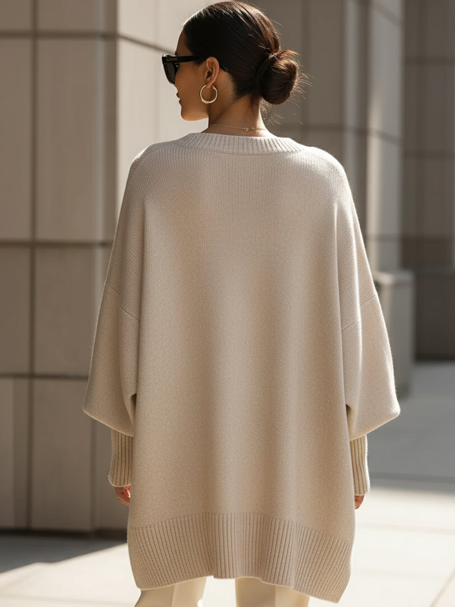 Serena™ | Chic Asymmetrical Hem Sweater