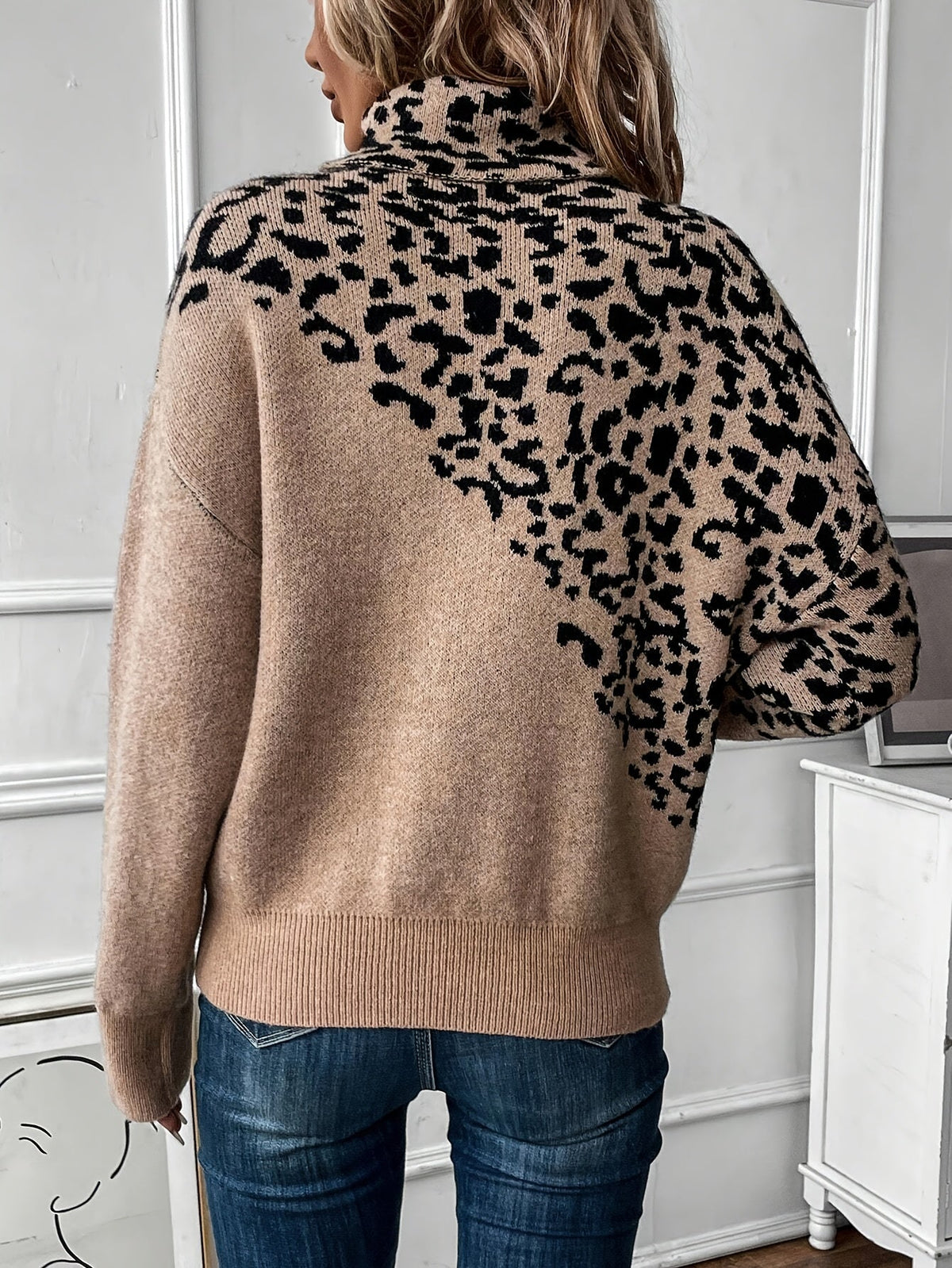 Leopard Print Sweater - Sylvia