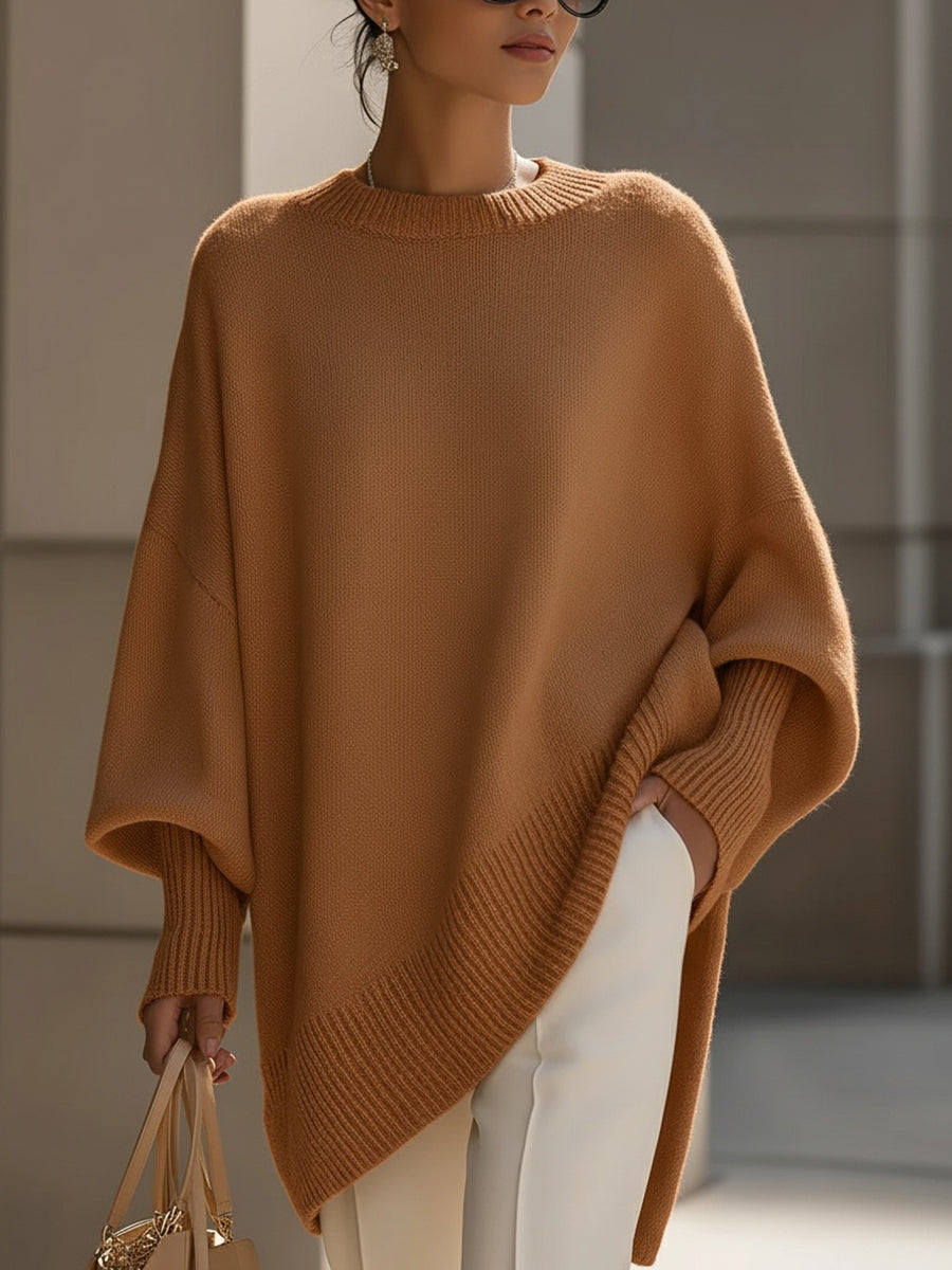 Serena™ | Chic Asymmetrical Hem Sweater