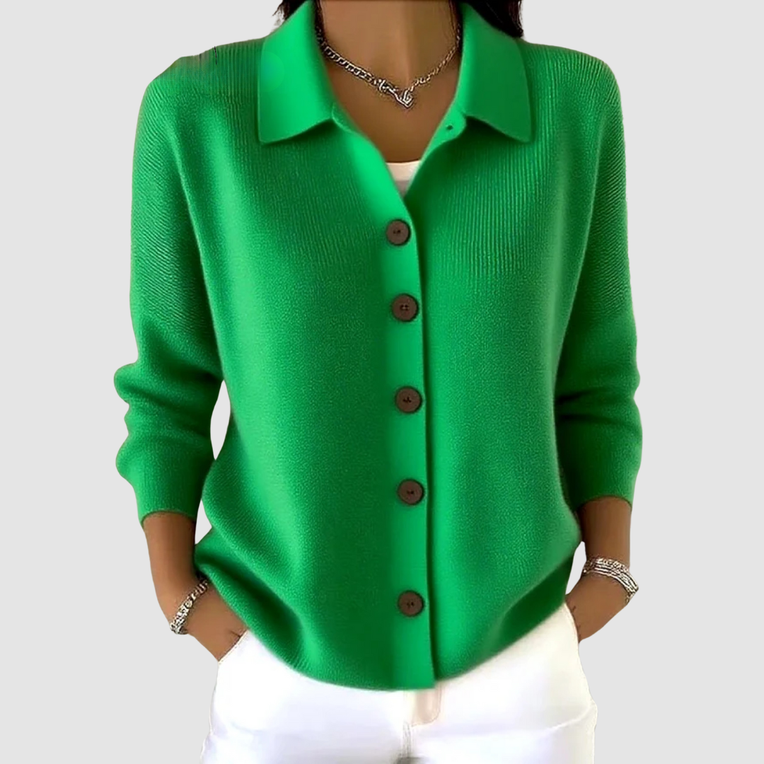 Riah™ Knitted Button-Up Cardigan