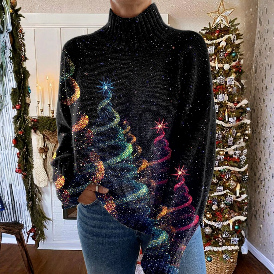 Stella - Sparkling Christmas Tree Graphic Sweater