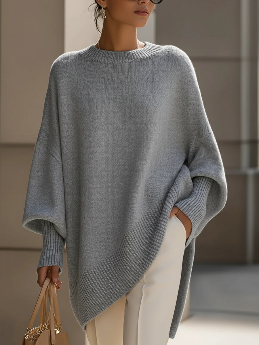 Jennifer | Cozy Oversized Wide-Neck Draped Sweater