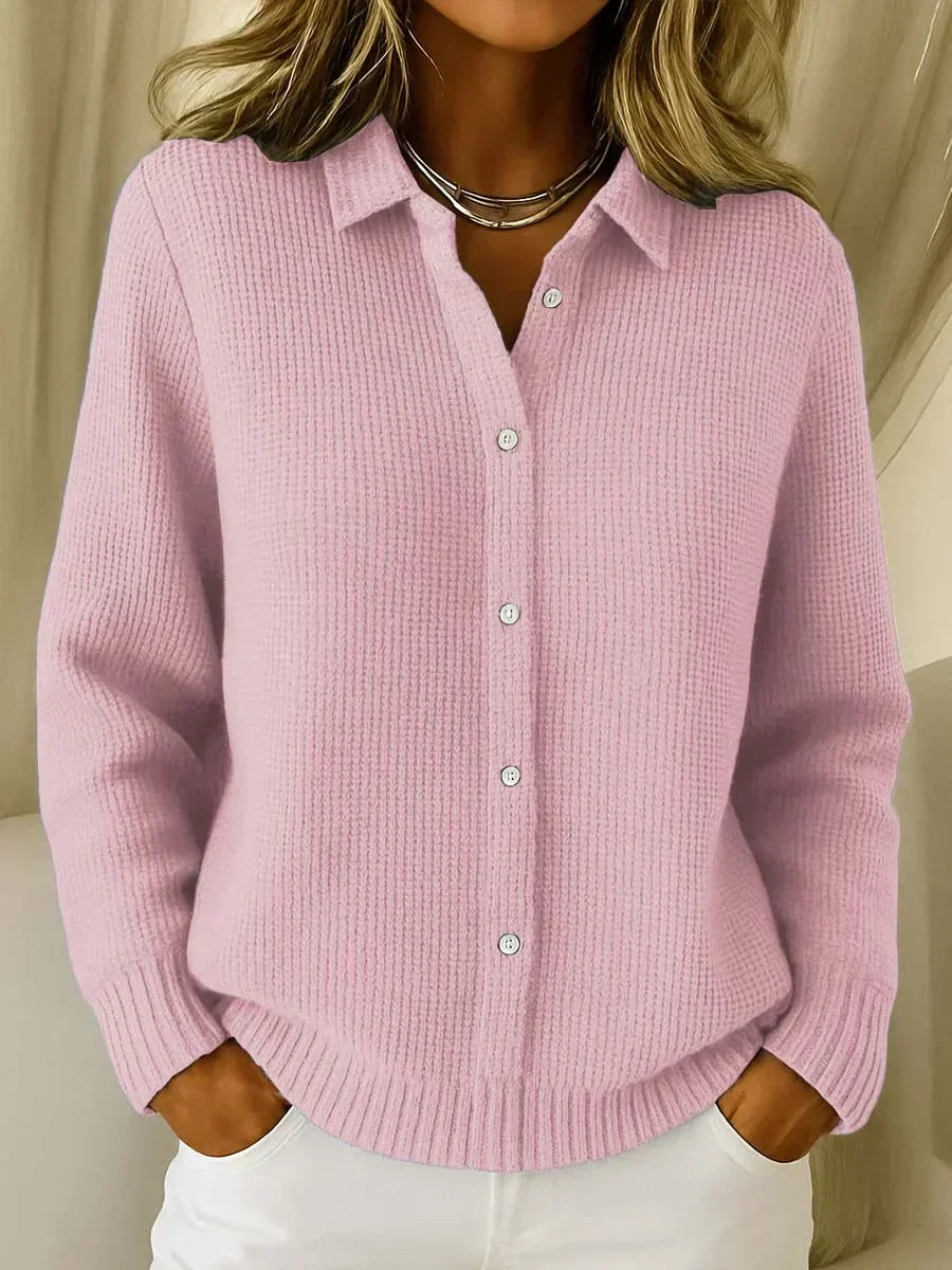 Katrina | Textured Knit Button-Up Cardigan