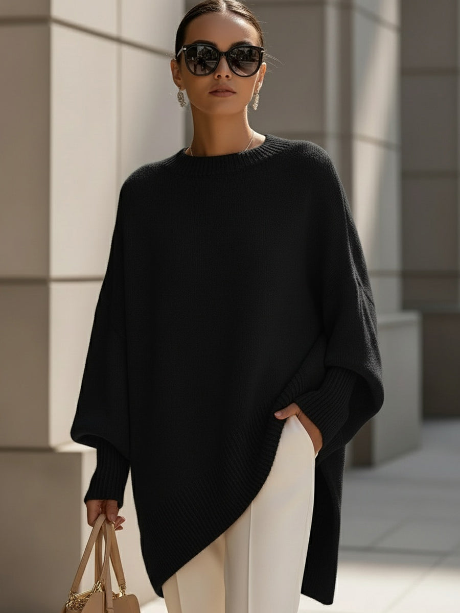Jennifer | Cozy Oversized Wide-Neck Draped Sweater