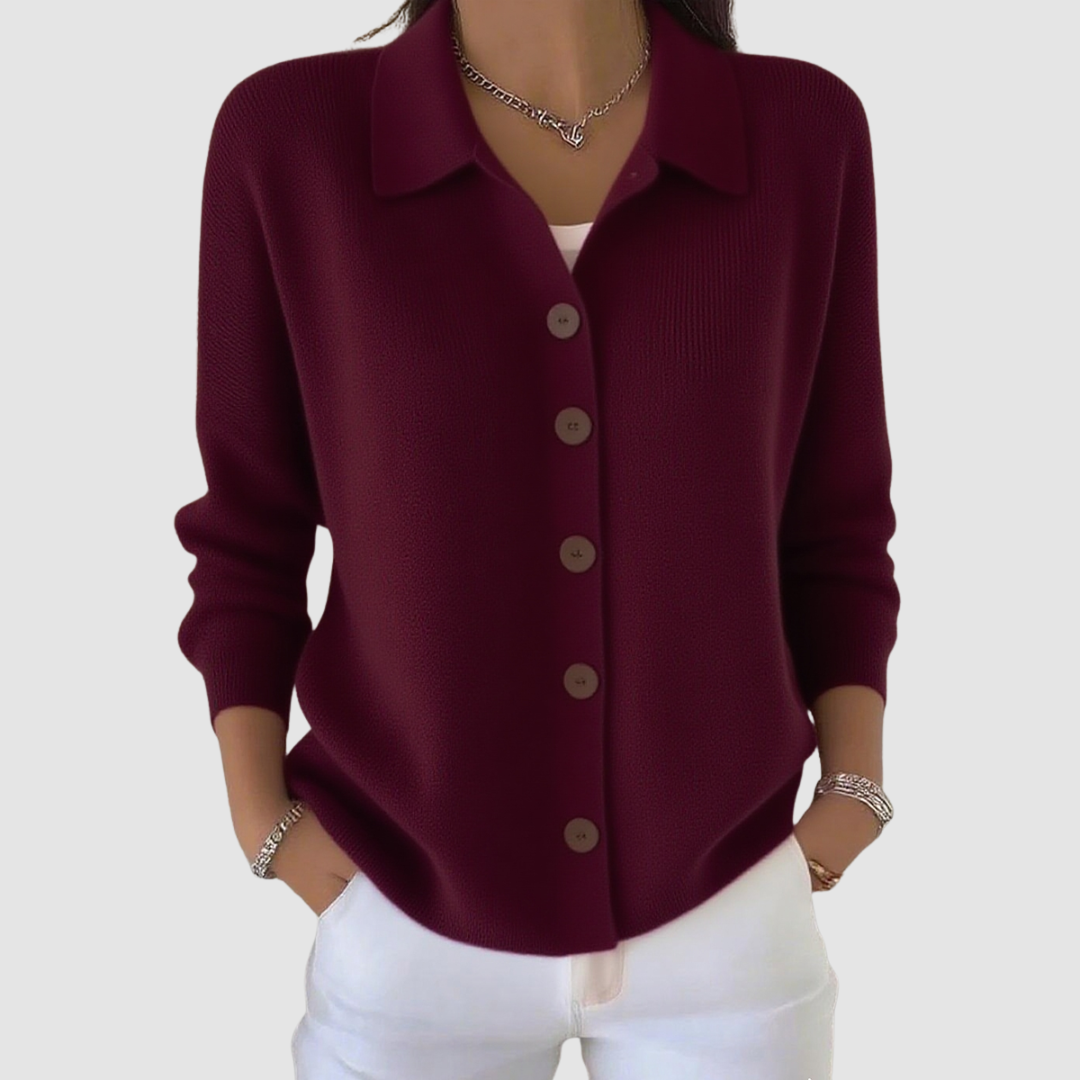 Riah™ Knit Cardigan with Button-Up Design