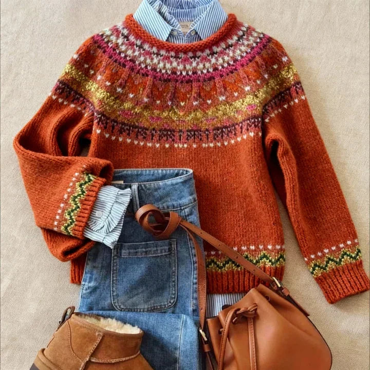 Simona™ | Stylish Retro Knit Sweater