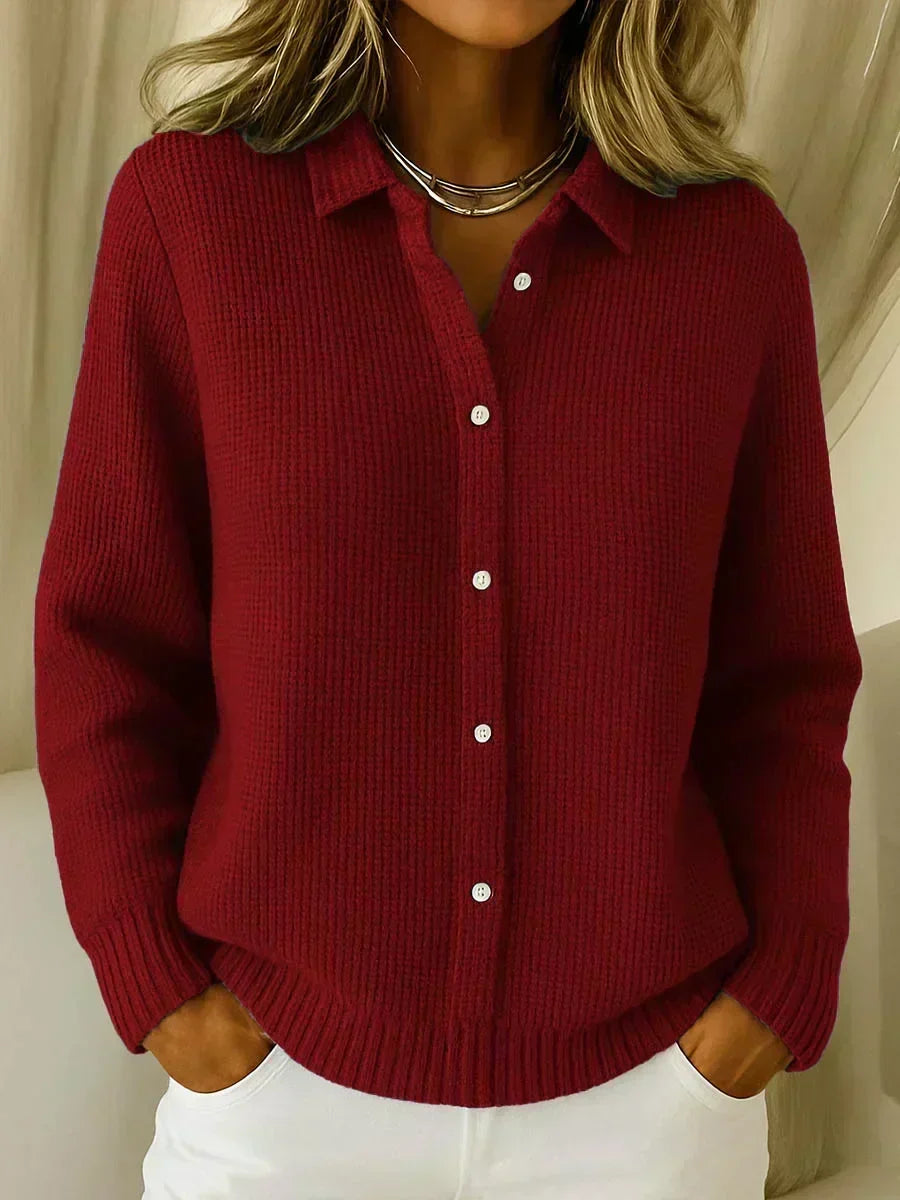 Camille™ | Cozy Textured Knit Button-Up Cardigan
