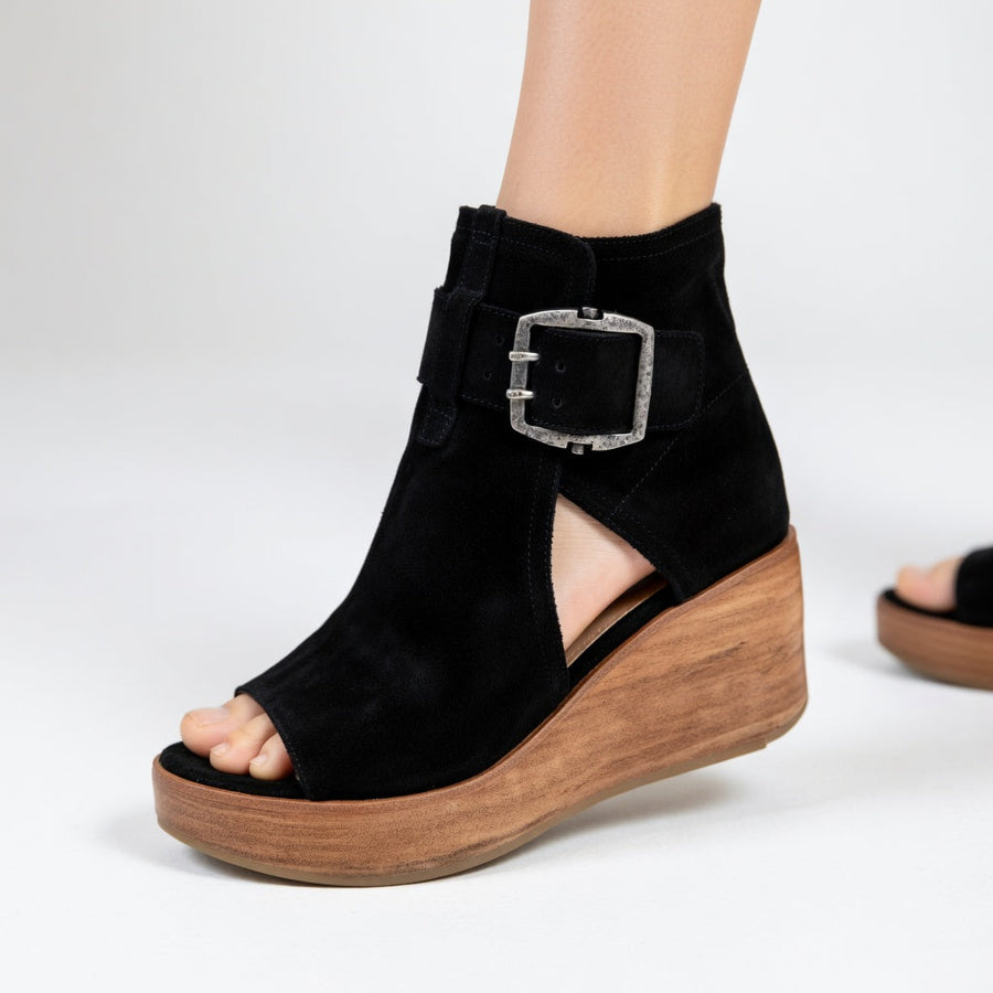 Orélisse™ — Contemporary Open-Toe Wedge Boots