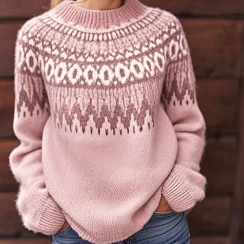 Livia – Cozy Winter Sweater with Elegant Shoulder Design