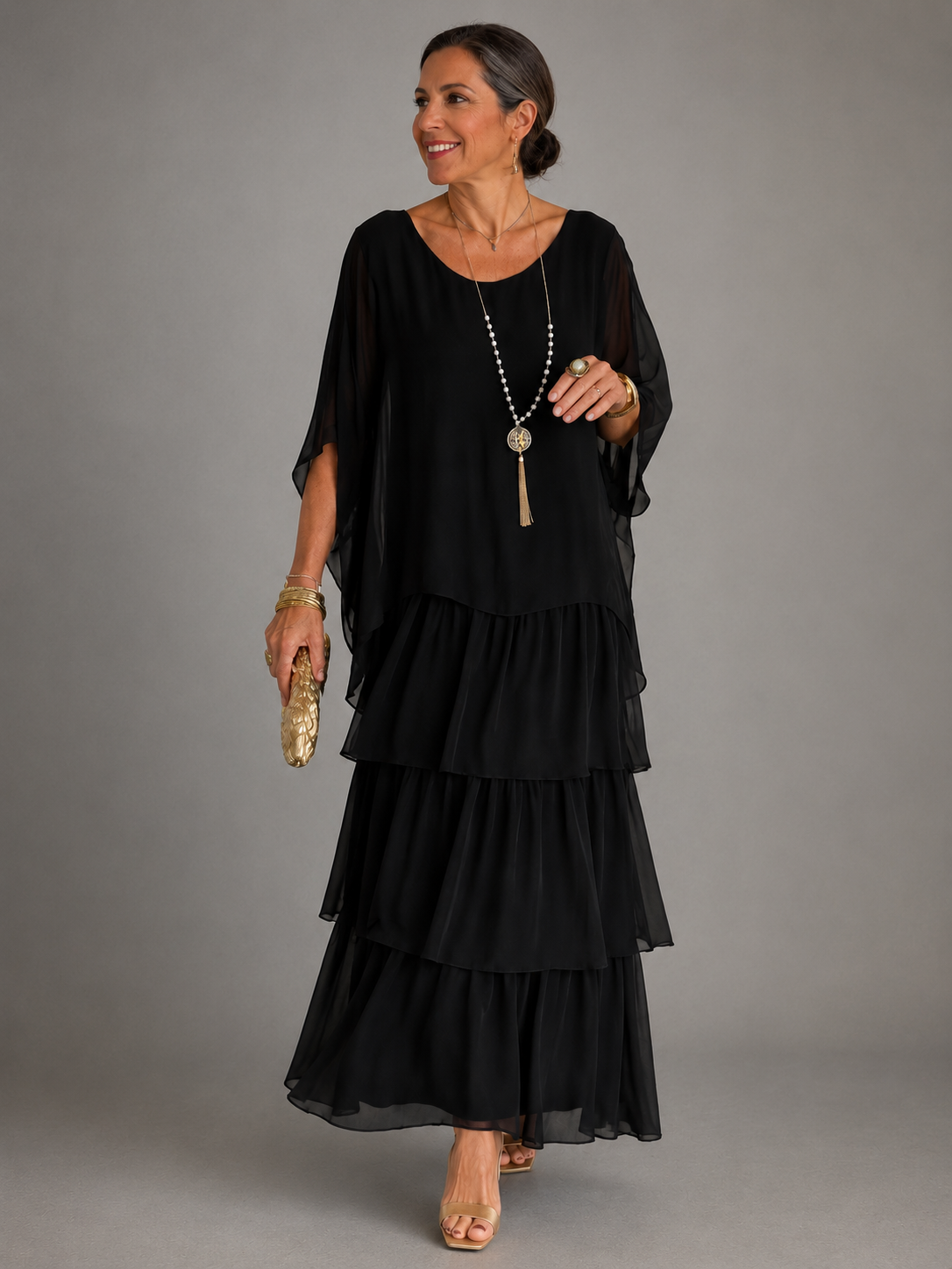 Lara  | Elegant Flowing Maxi Dress