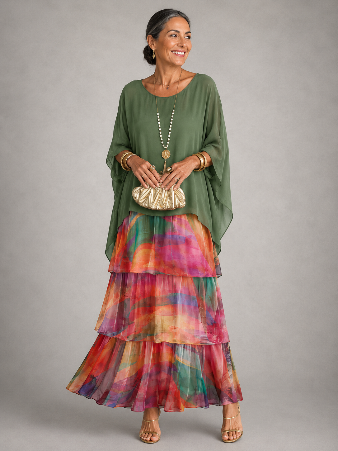 Lara  | Elegant Flowing Maxi Dress
