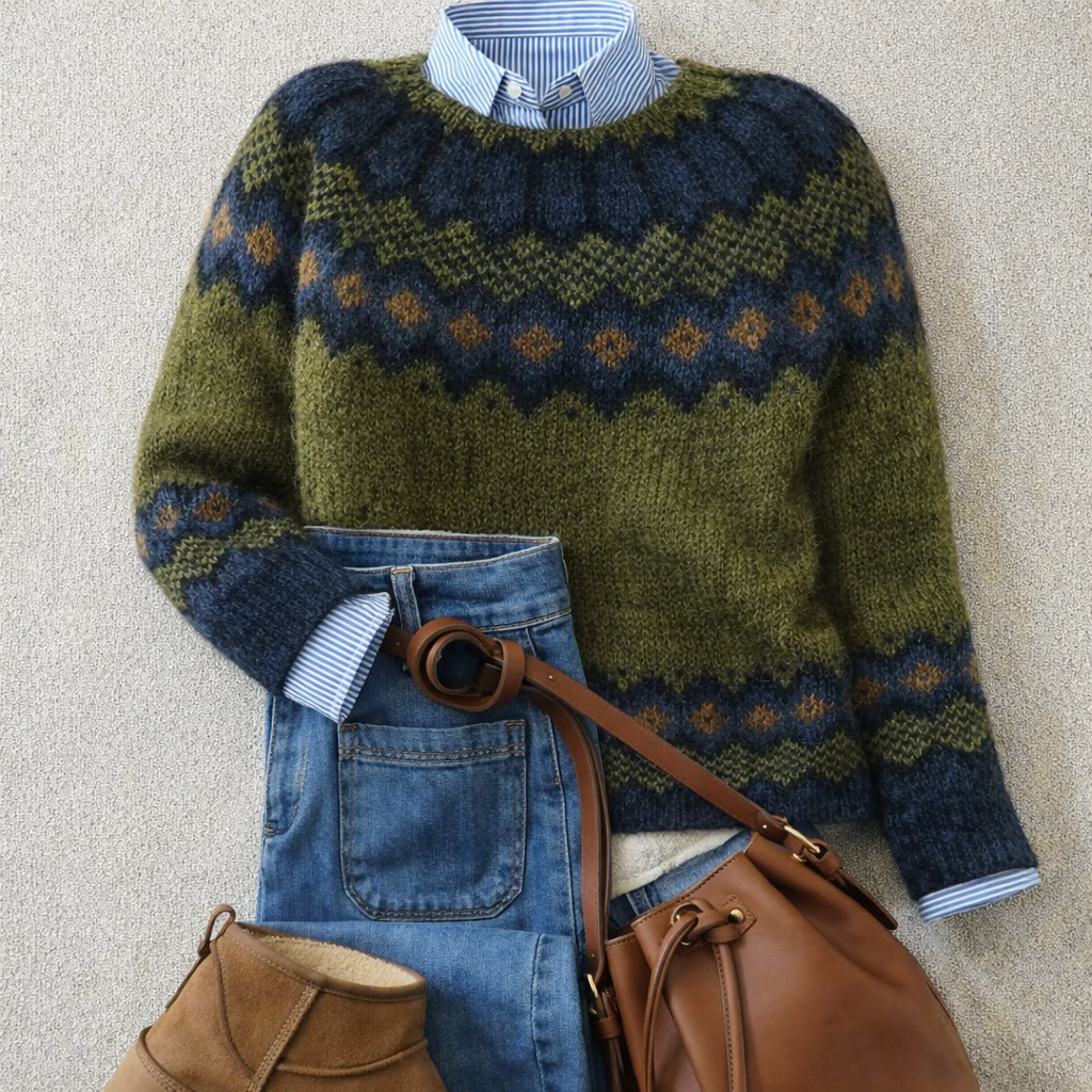 Jessica™ | Classic Nordic Knit Sweater