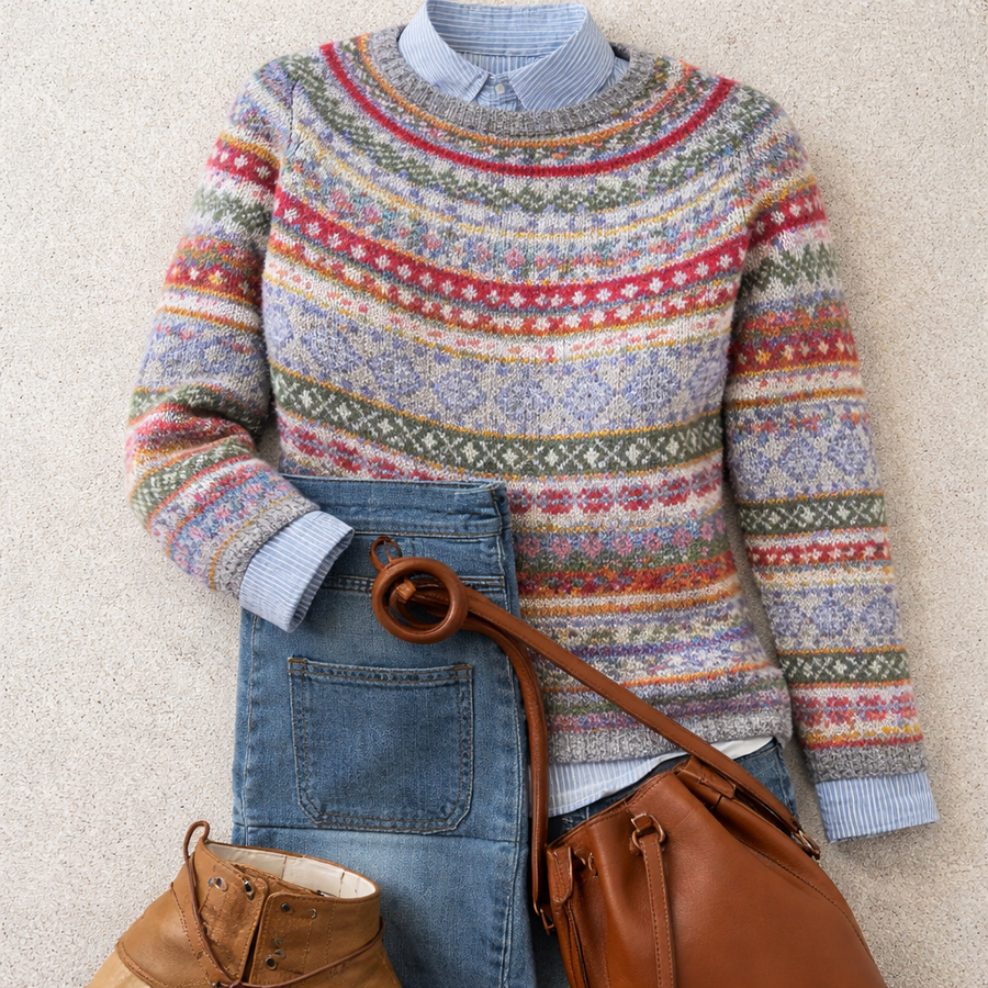 Hannah™ | Classic Nordic Knit Sweater