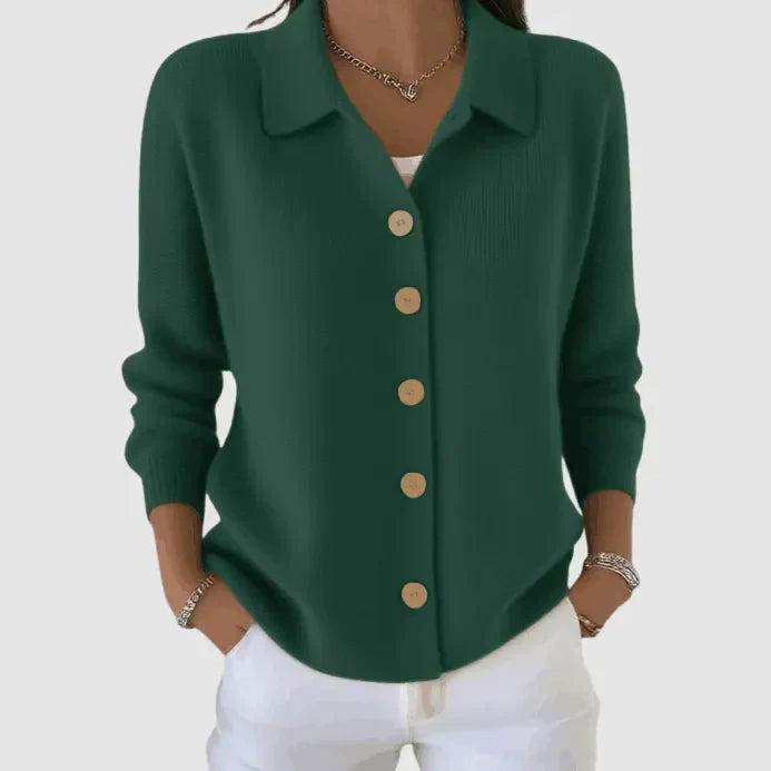 Riah™ Knitted Button-Up Cardigan