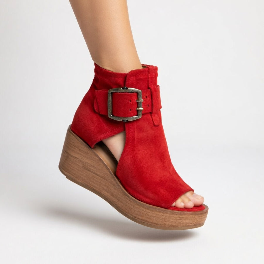 Orélisse™ — Contemporary Open-Toe Wedge Boots