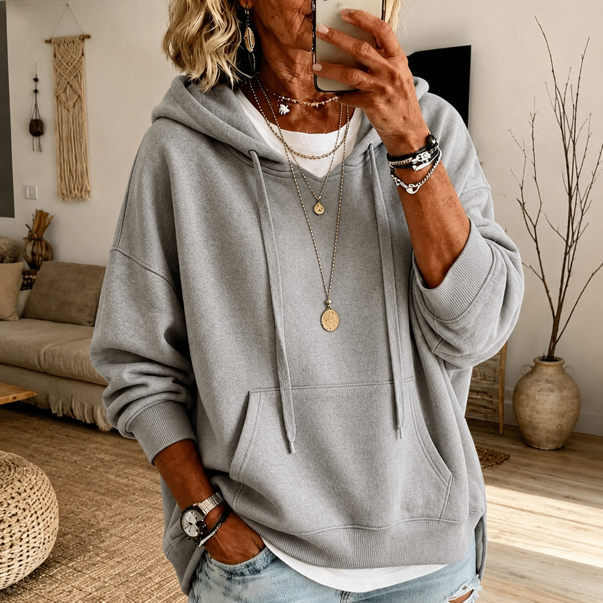 Elaijah – Light Gray Knit Sweater