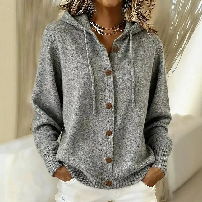 Goldie™ Button-Up Hooded Cardigan