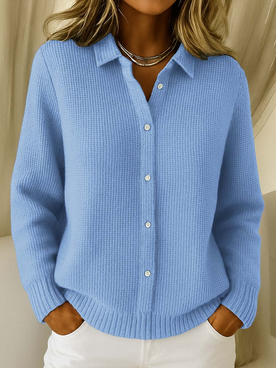 Camille™ | Cozy Textured Knit Button-Up Cardigan