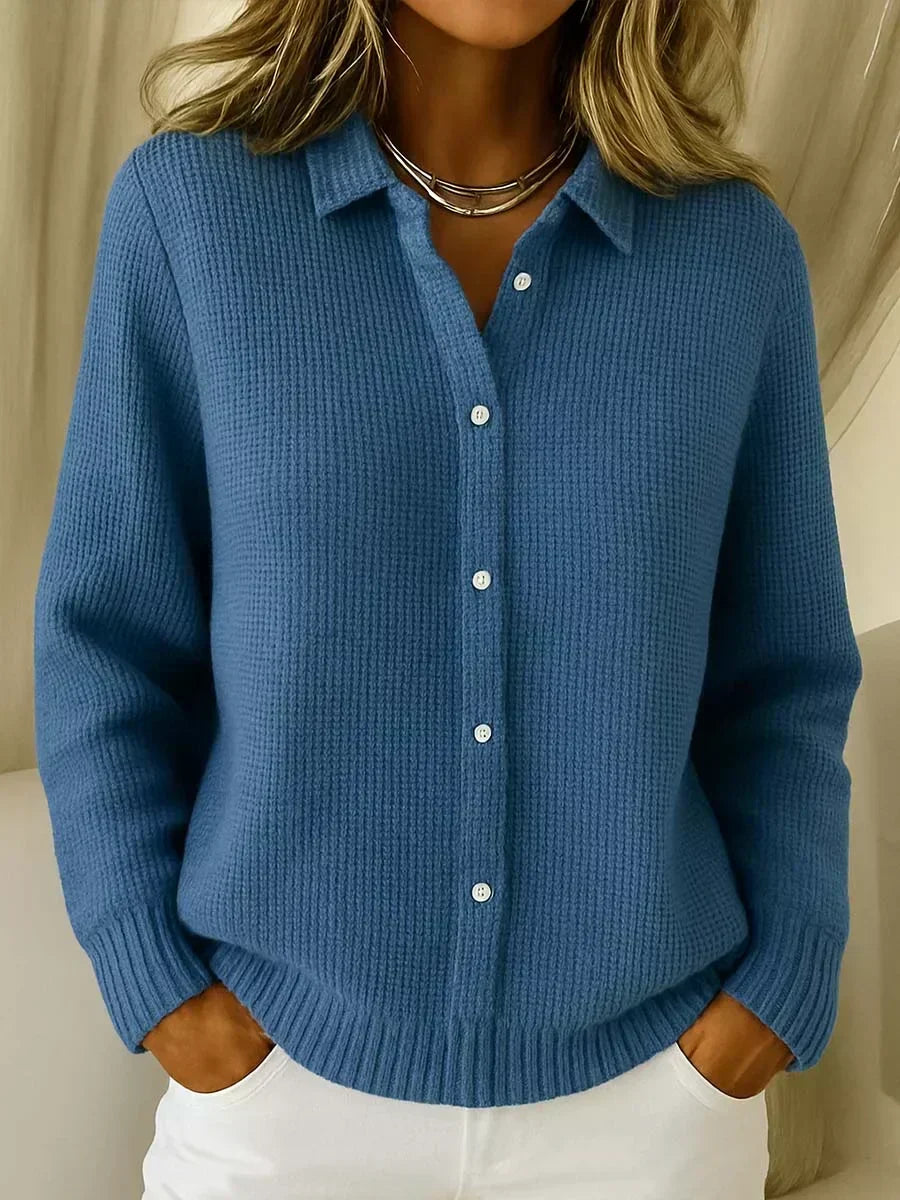 Camille™ | Cozy Textured Knit Button-Up Cardigan