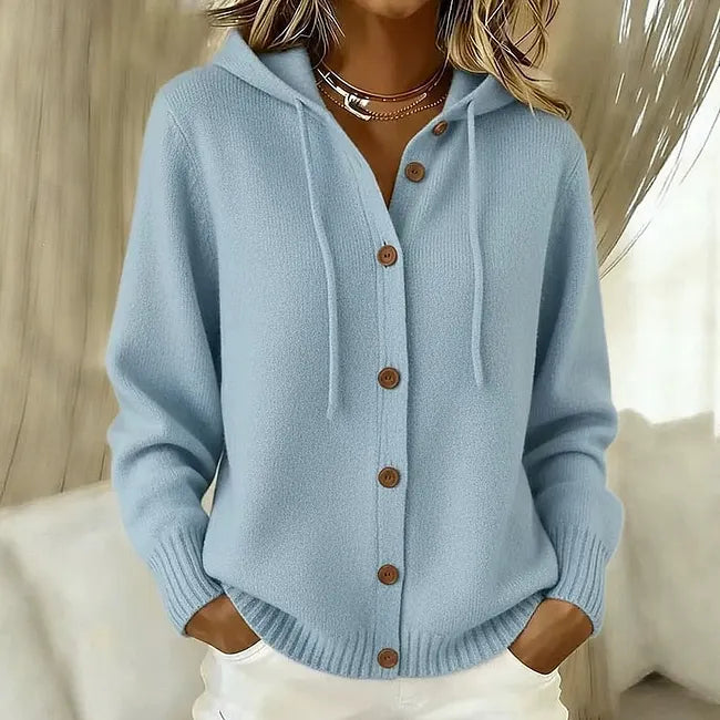 Goldie™ Button-Up Hooded Cardigan
