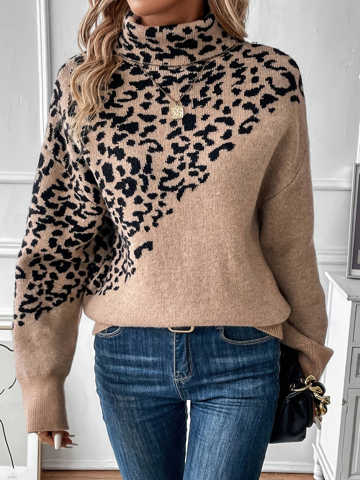 Leopard Print Sweater - Sylvia