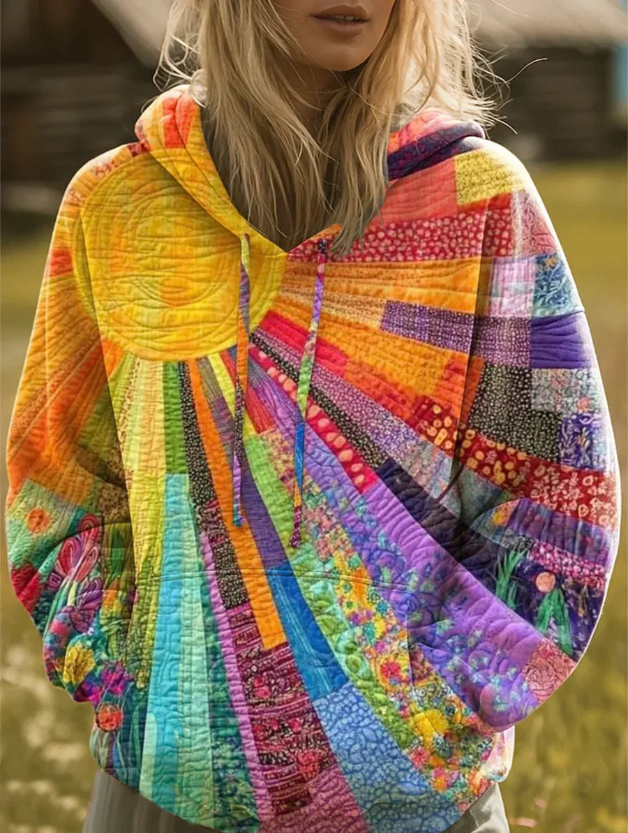 Madison | Colorful Bohemian Patchwork Hoodie