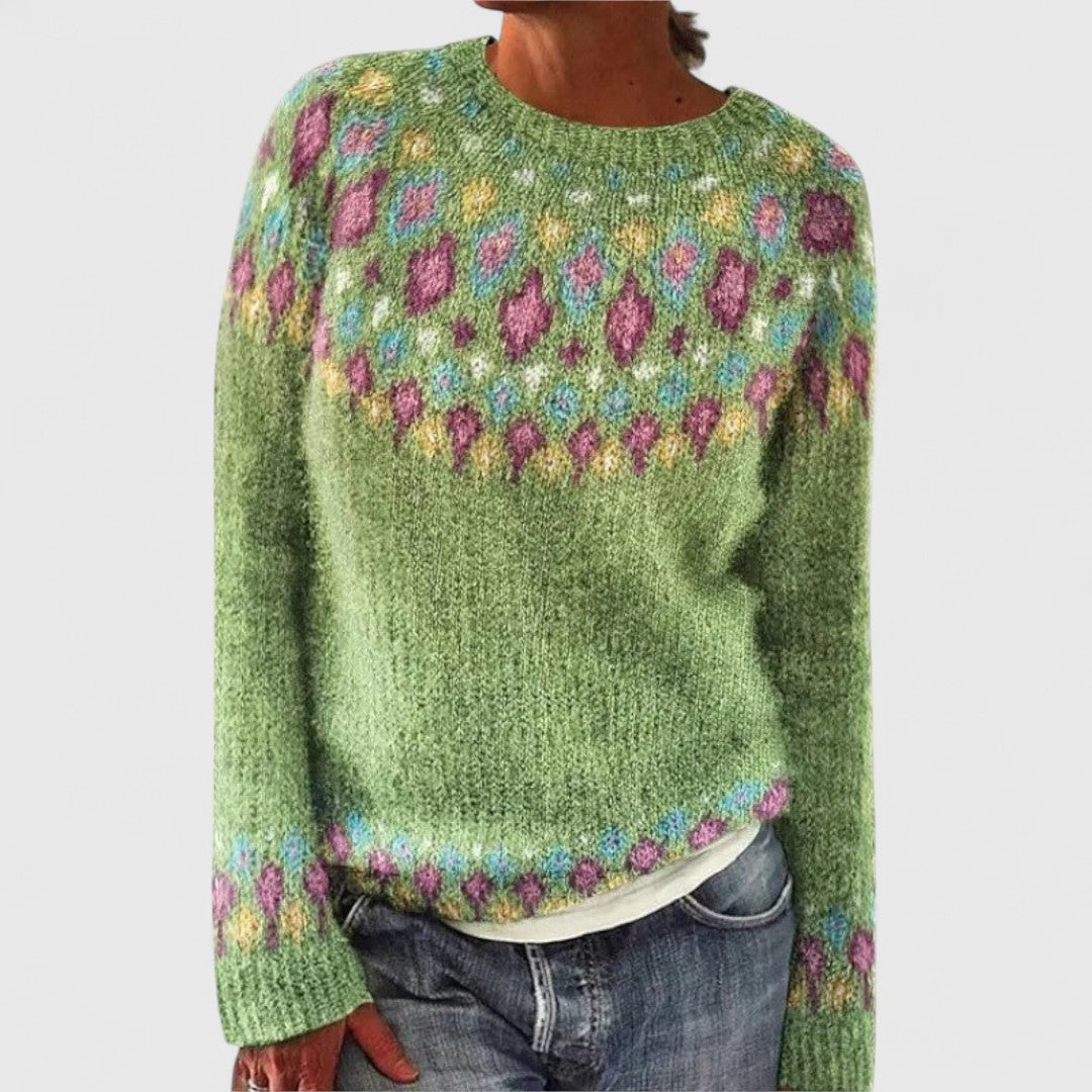 Sandra - Vintage Scandinavian Knit Sweater