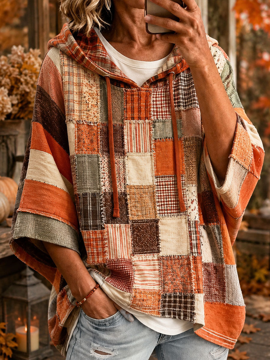 Roxana | Oversized Artistic Patchwork Hoodie