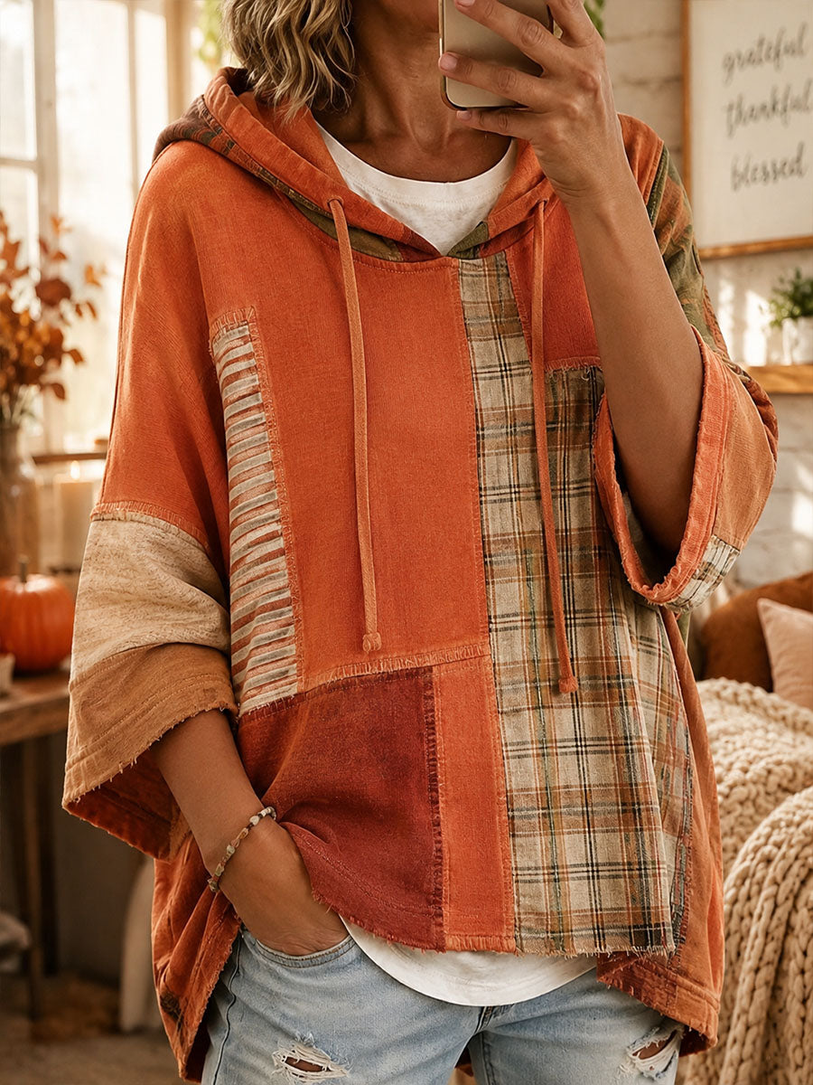 Carmen | Cozy Autumn Patchwork Oversized Hoodie